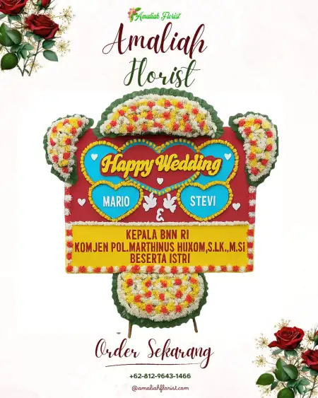 Papan Bunga Pernikahan Seda